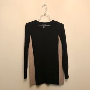 Aqua 100% Cashmere Colorblock Sweater